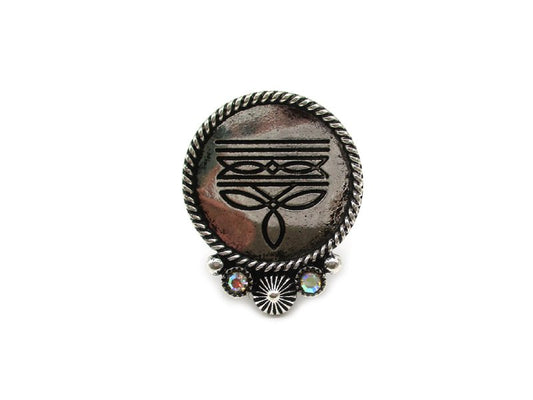 Western Round Boot Stitch Cuff Ring