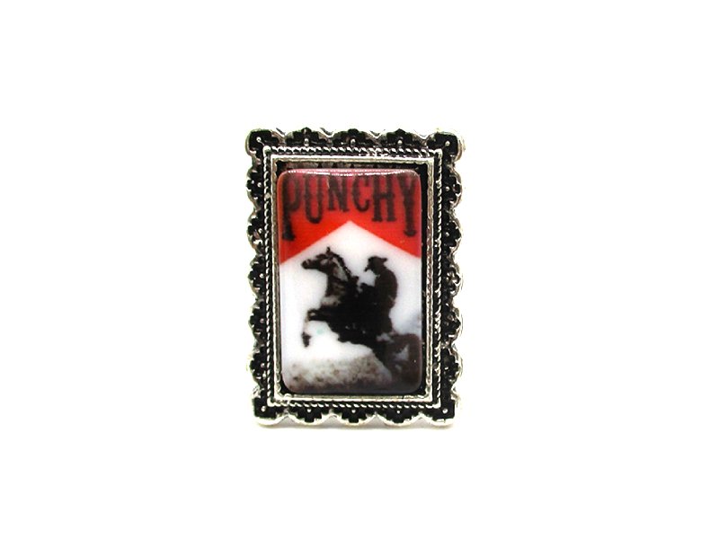 Western Cowboy Portrait Cuff Ring