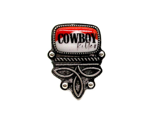 Western Cowboy Killer Boot Stitch Cuff Ring