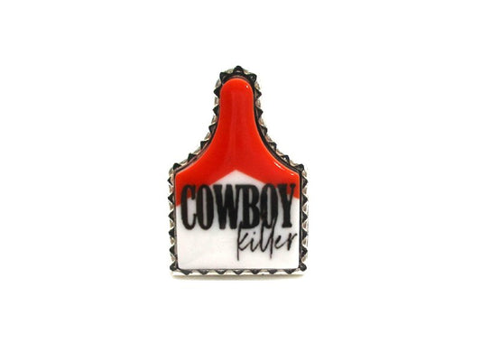 Western Cowboy Killer Cattle Tag Cuff Ring