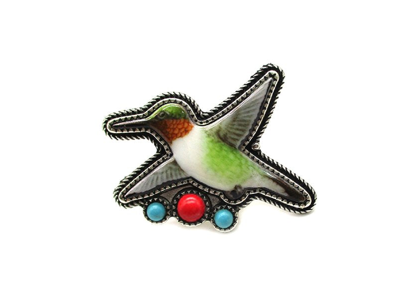 Western Humming Bird Turquoise Cuff Ring