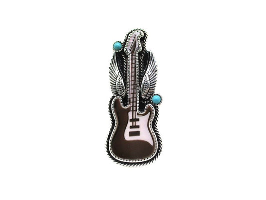 Western Electric Guitar Cuff Ring
