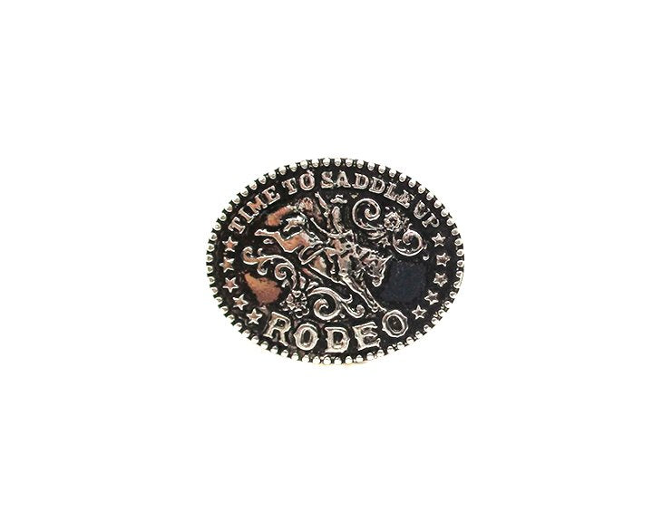 Western Time To Saddle Rodeo Cuff Ring