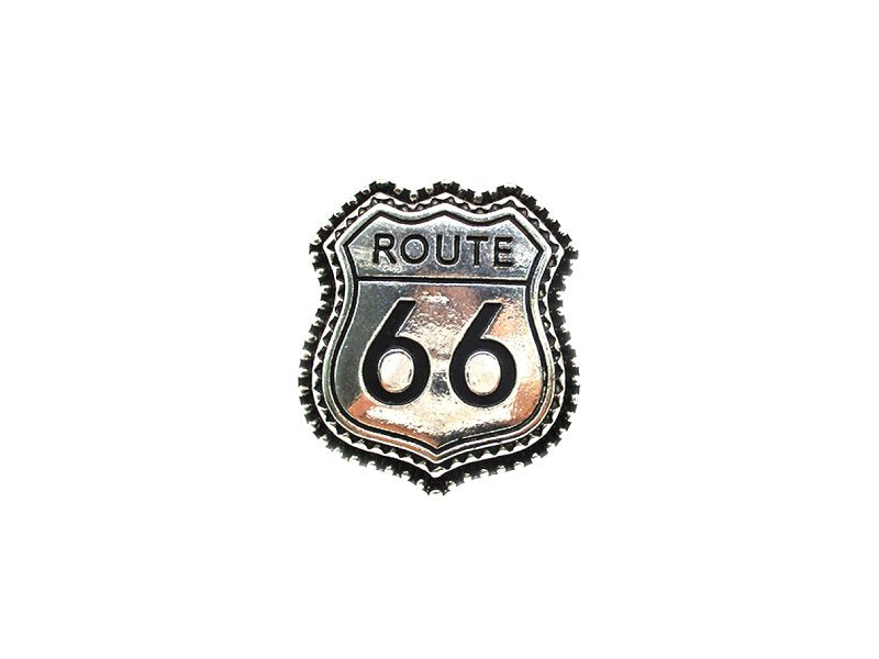 Western Metal Route 66 Sign Cuff Ring