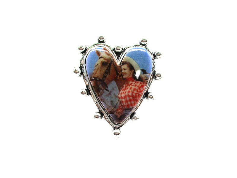 Western Heart Shape Portrait Cuff Ring
