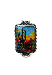 Western Landscape Cuff Ring