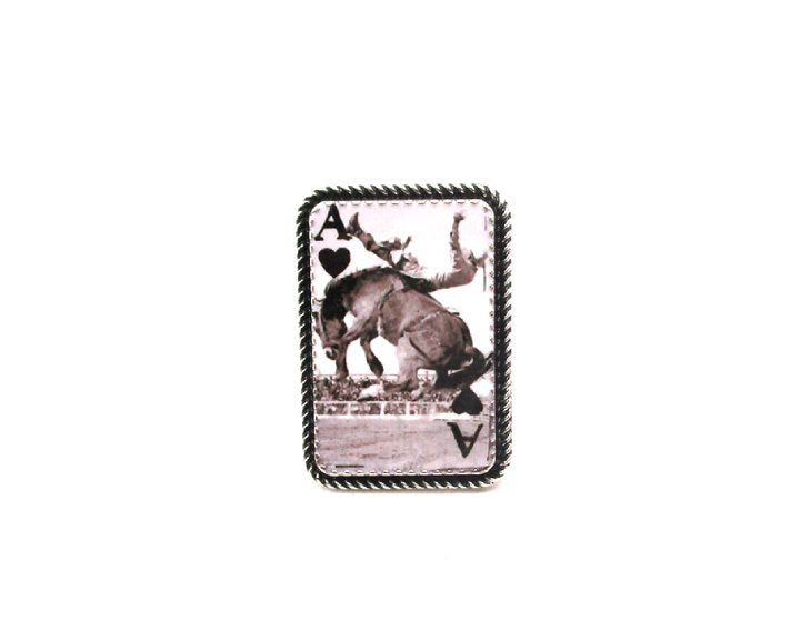 Western Cowboy Ace Card Cuff Ring