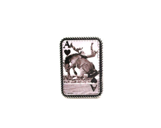 Western Cowboy Ace Card Cuff Ring
