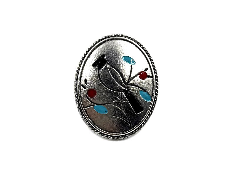 Western Oval Cardinal Cuff Ring