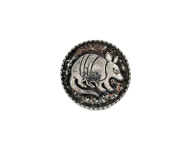 Western Round Armadillo Cuff Ring