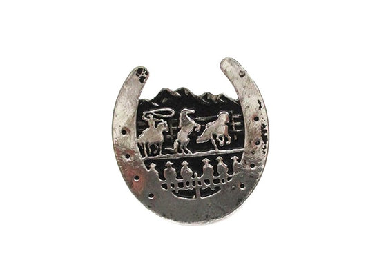 Western Horseshoe Cowboy Cuff Ring