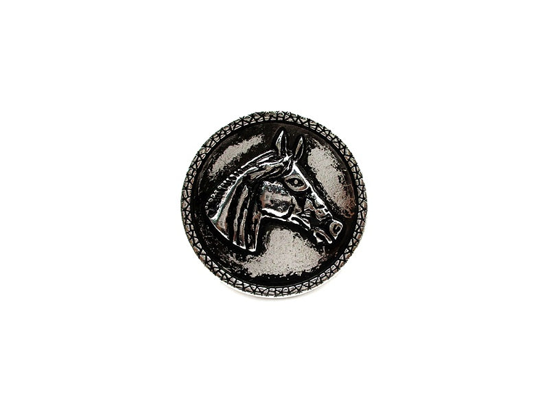 Western Horse Head Round Cuff Ring
