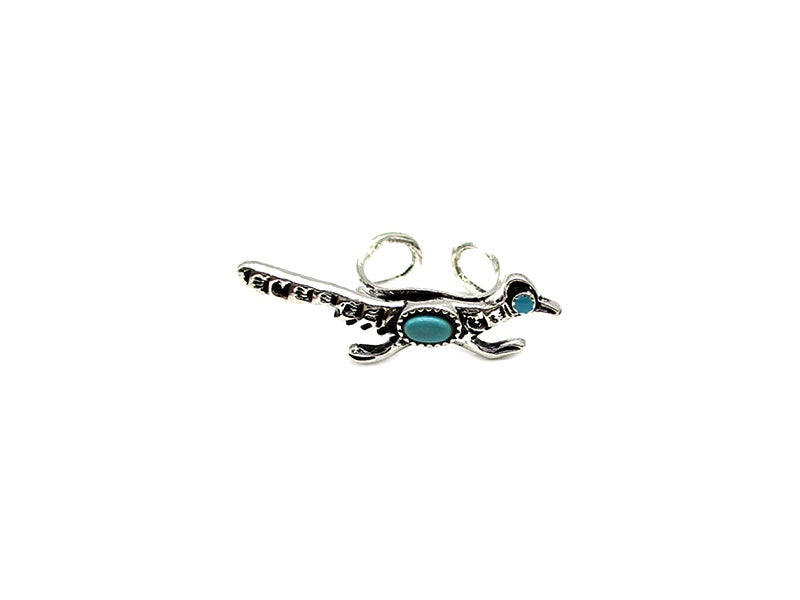 Western Road Runner Turquoise Cuff Ring