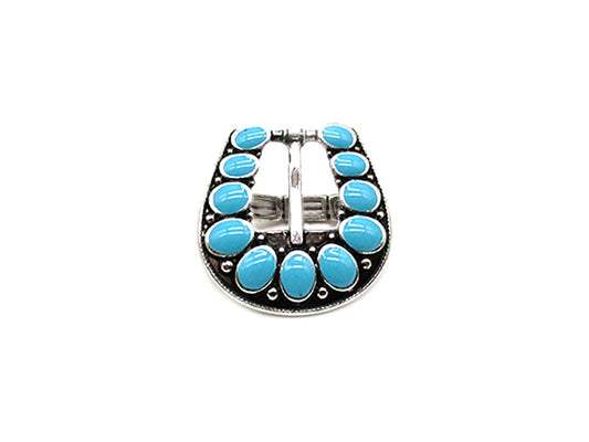 Western Turquoise Belt Buckle Look Cuff Ring