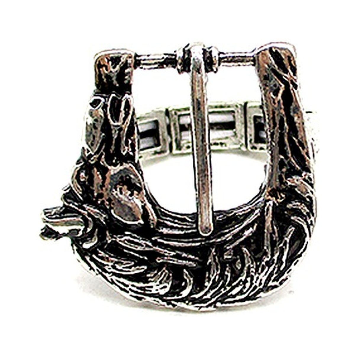 Western Small Horse Belt Buckle Cuff Ring