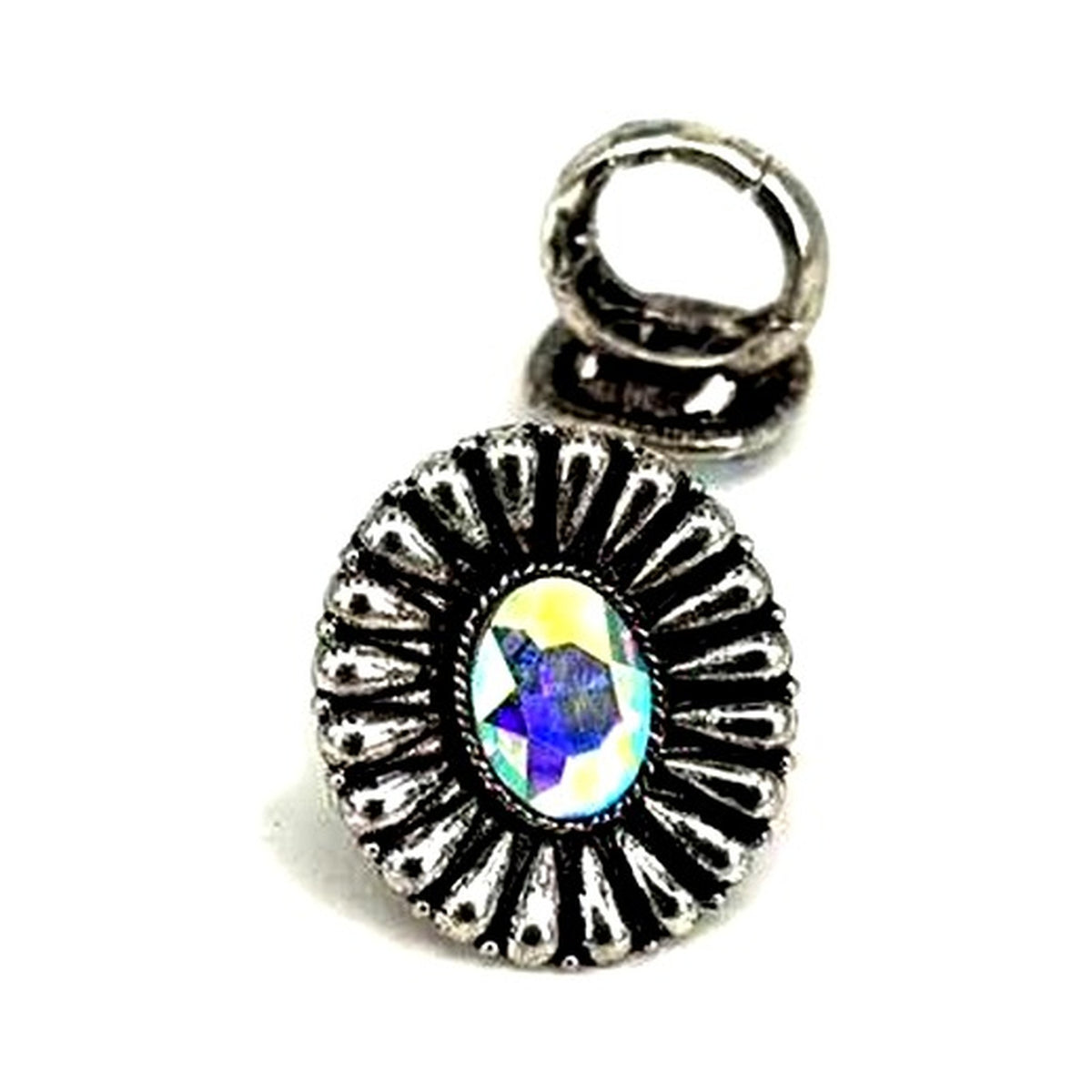 Western AB Flower Concho Stretch Ring - AB