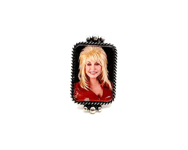 Western Rope Frame Portrait Ring