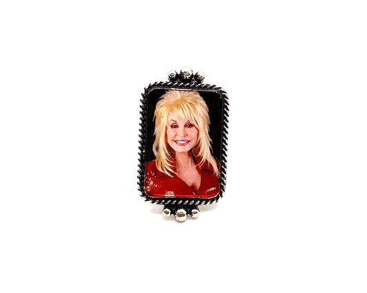 Western Rope Frame Portrait Ring