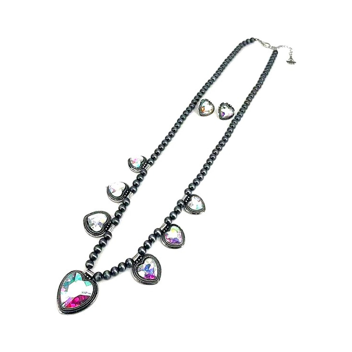 Western AB Heart Navajo Necklace Set