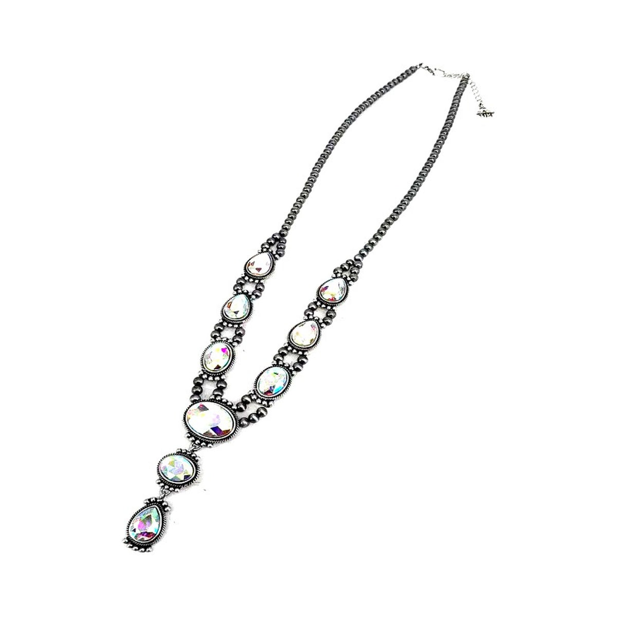 Western Turquoise Dangle Y Necklace - AB