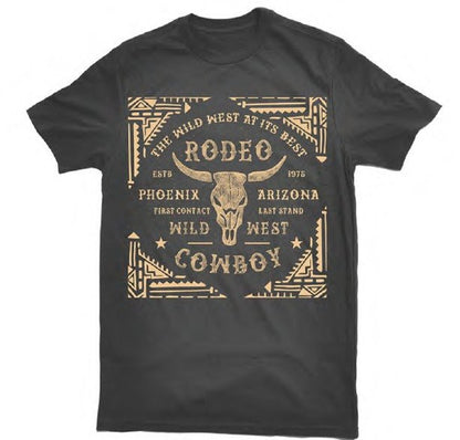 Steer Head Rodeo Cowboy Western Graphic Tee
