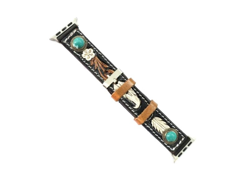 Western Hand Tooled Apple Watchband
