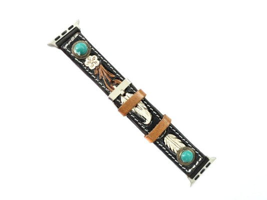 Western Hand Tooled Apple Watchband