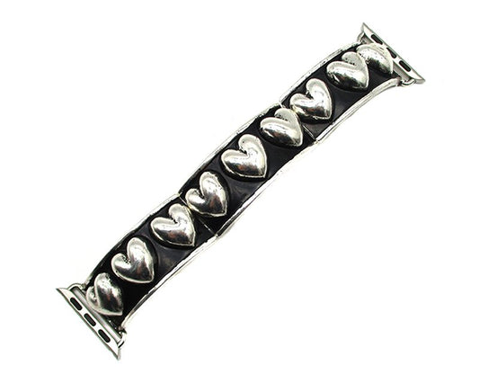 Western Bubble Heart Stretch Apple Watch Band