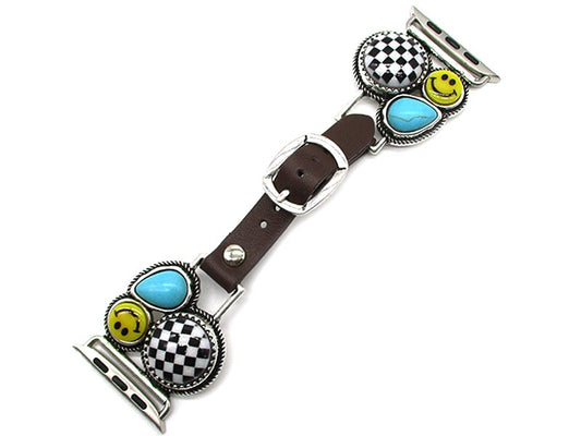 Western 8 Ball Checker Apple Watchband