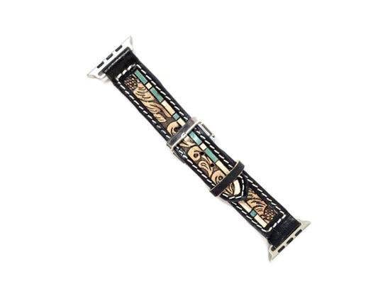 Western Hand Tooled Apple Watch Band