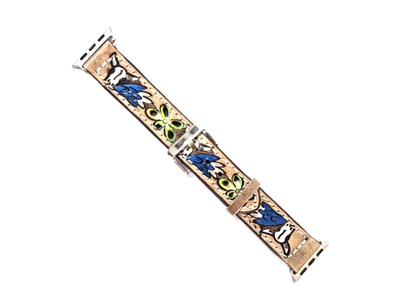 Western Hand Tooled Apple Watch Band