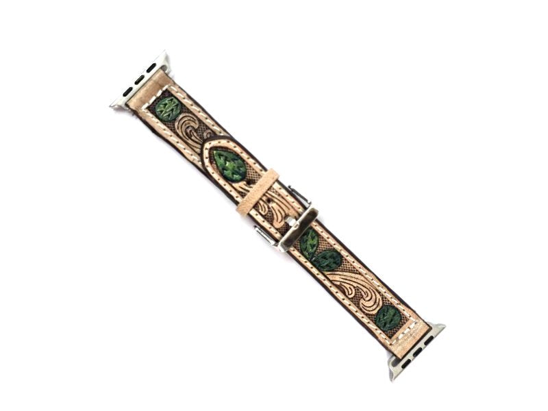 Western Hand Tooled Apple Watch Band