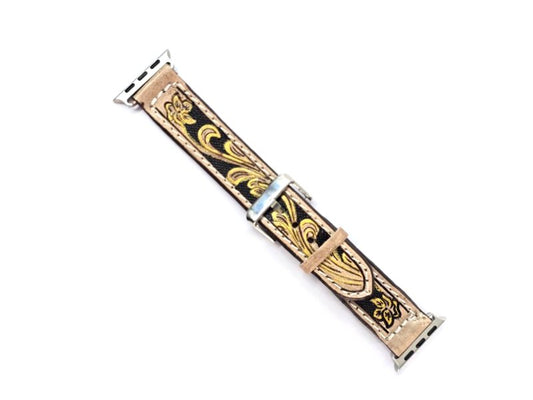 Western Hand Tooled Apple Watch Band