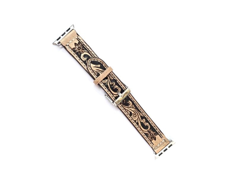 Western Hand Tooled Apple Watch Band