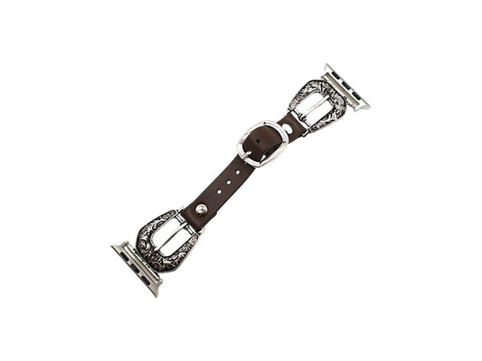 Western Belt Buckle Look Apple Watch Band 42-45 mm -L