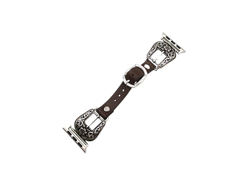Western Belt Buckle Look Apple Watch Band 42-45 mm -L