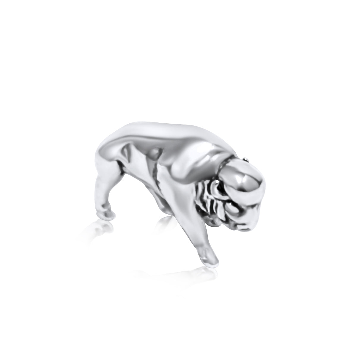 Sterling Silver Plated Western 3D Buffalo Necklace