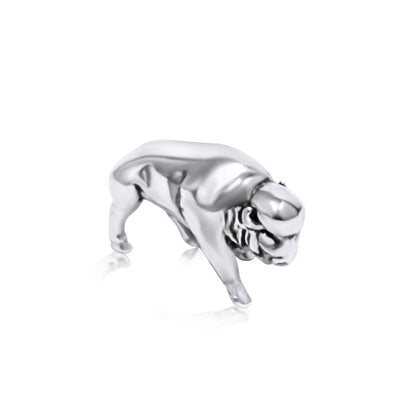 Sterling Silver Plated Western 3D Buffalo Necklace