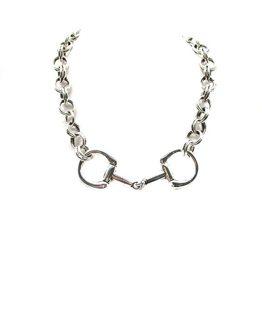 Western Snaffle Bit Double Chain Necklace