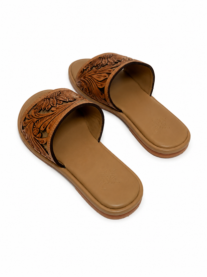 Western Hand Tooled Sandals