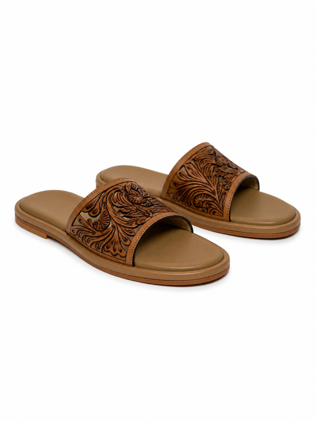 Western Hand Tooled Sandals