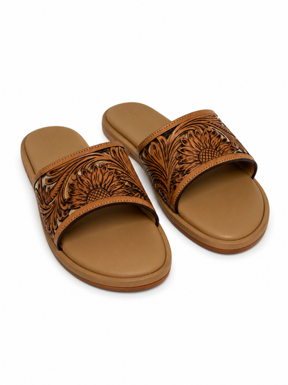 Western Hand Tooled Sandals