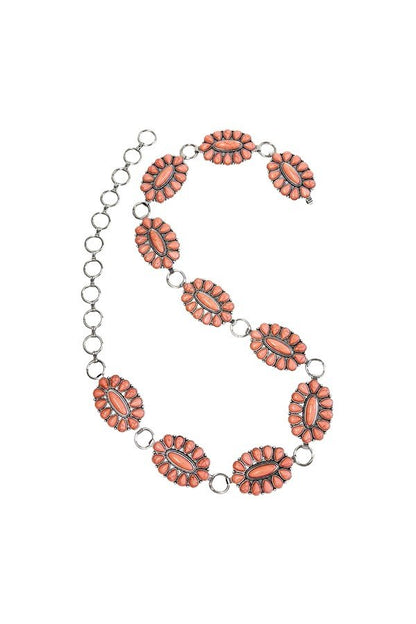 WESTERN CONCHO CHAIN BELT - S