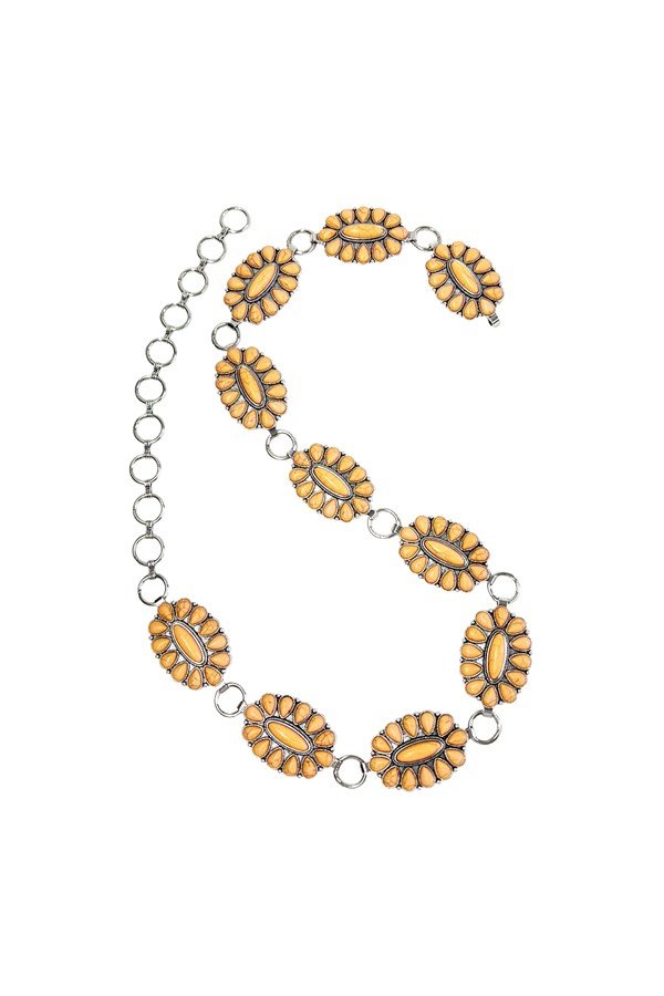 WESTERN CONCHO CHAIN BELT - S