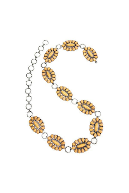 WESTERN CONCHO CHAIN BELT - S