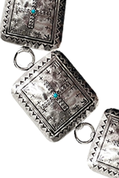 WESTERN METAL CONCHO CHAIN BELT