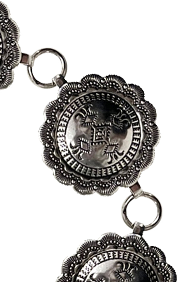 WESTERN METAL CONCHO CHAIN BELT