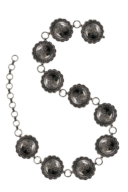 WESTERN METAL CONCHO CHAIN BELT