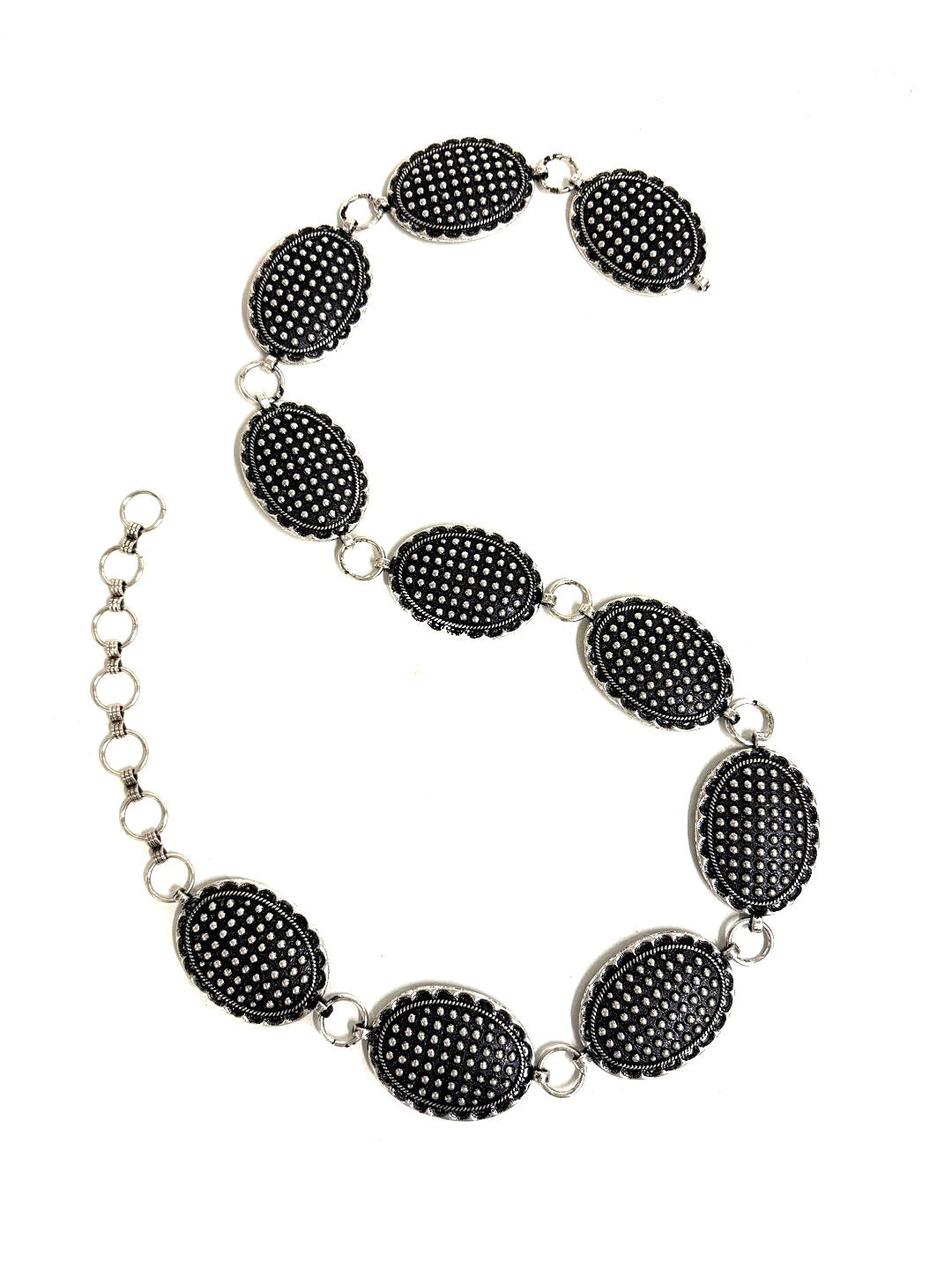 Western Bubble Concho Chain Belt - L