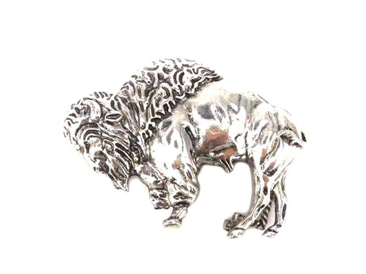 Western Metal Buffalo Belt Buckle
